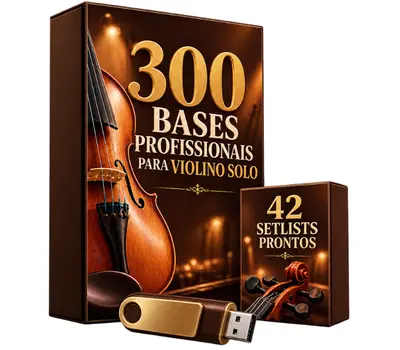 Mockup do Plano Básico com 300 bases profissionais e 42 setlists prontos